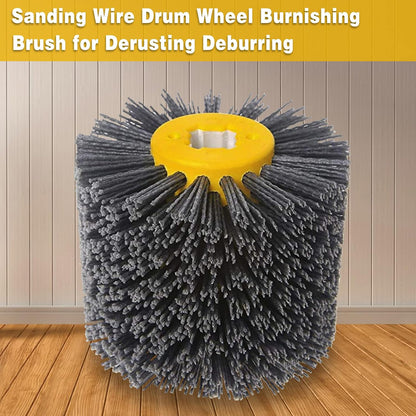 Shinboc 4.7 x 4 Inch Surface Conditioning Tool, 60 Grit Nylon Drawing Wheel