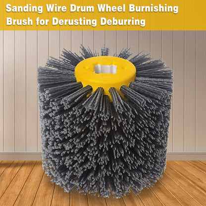 Shinboc 4.7 x 4 Inch Surface Conditioning Tool, 60 Grit Nylon Drawing Wheel
