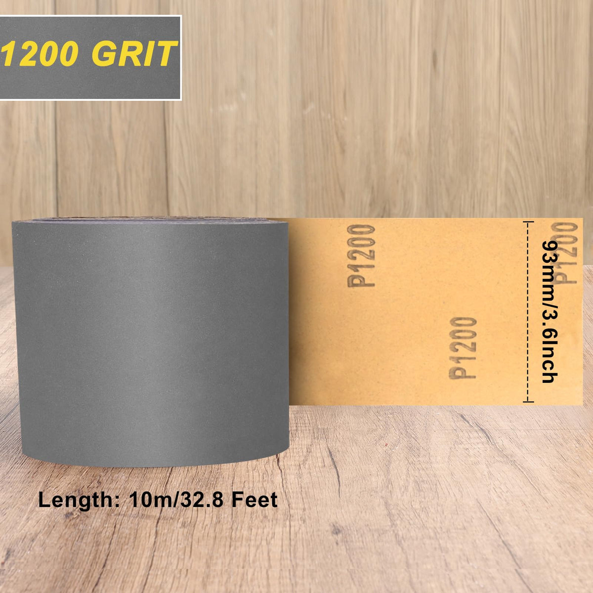 Sandpaper Roll 400 Grit, Wet Dry Sand Paper 3-2/3" Wide 11 Yard