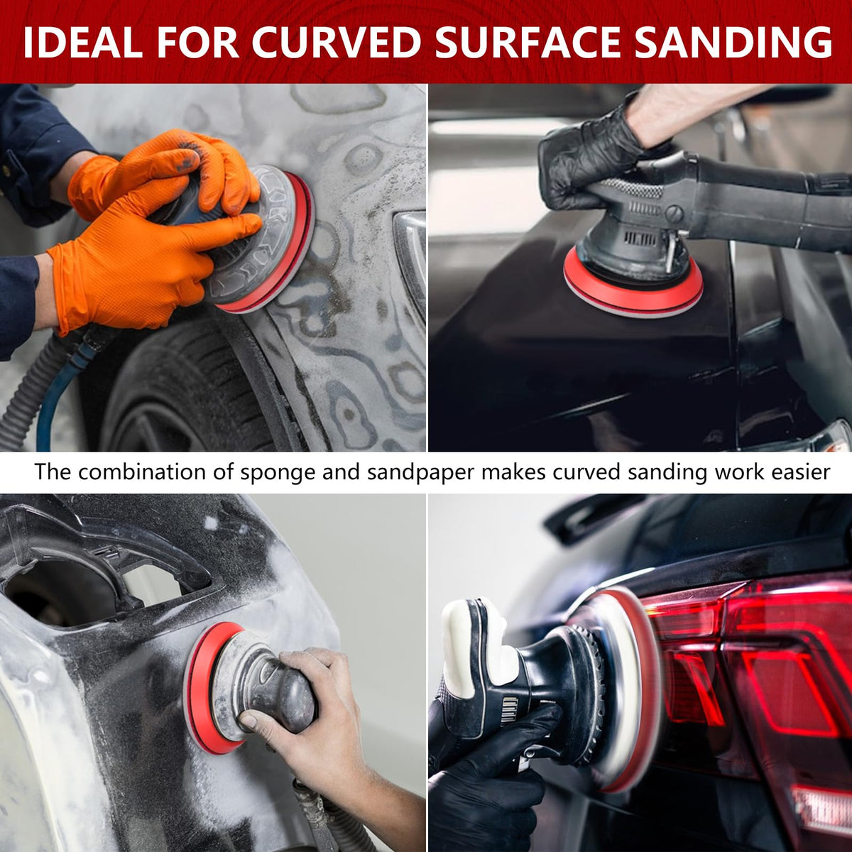 Shinboc 18 PCS 5 Inch Sanding Sponge Assortment, Bowling Ball Sanding Pads