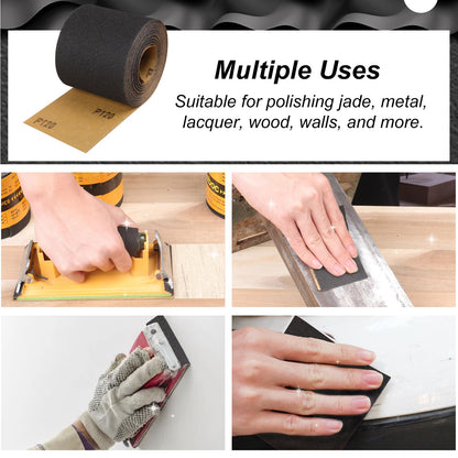 Sandpaper Roll 400 Grit, Wet Dry Sand Paper 3-2/3" Wide 11 Yard