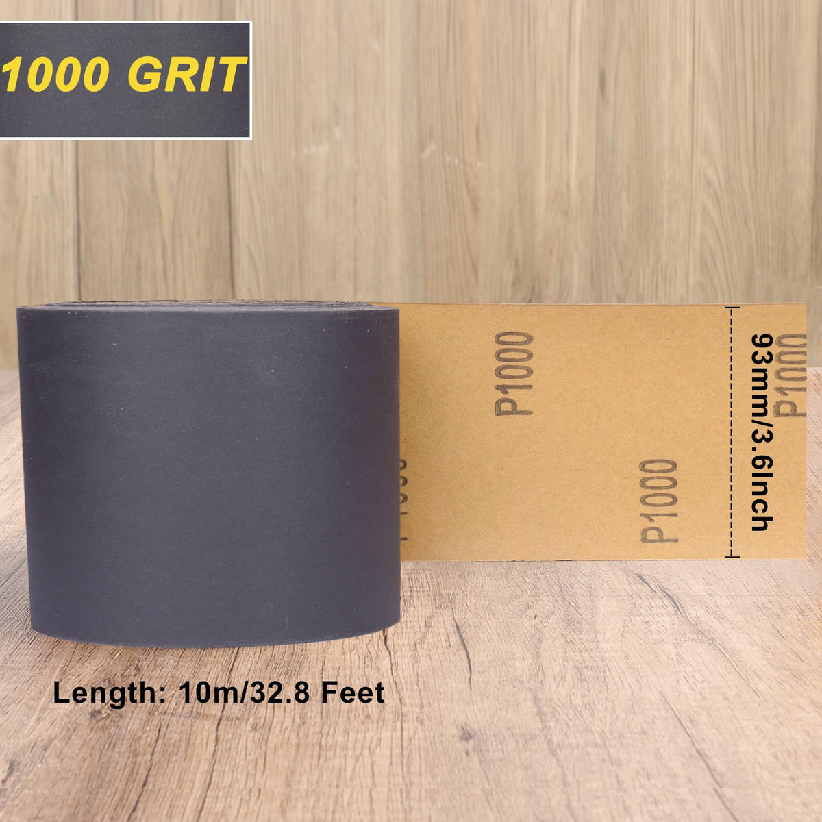 Sandpaper Roll 400 Grit, Wet Dry Sand Paper 3-2/3" Wide 11 Yard