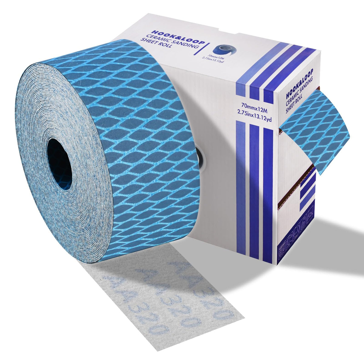 5 Pack Hook and Loop Longboard Sandpaper Rolls, 2-3/4" x 5 Yards