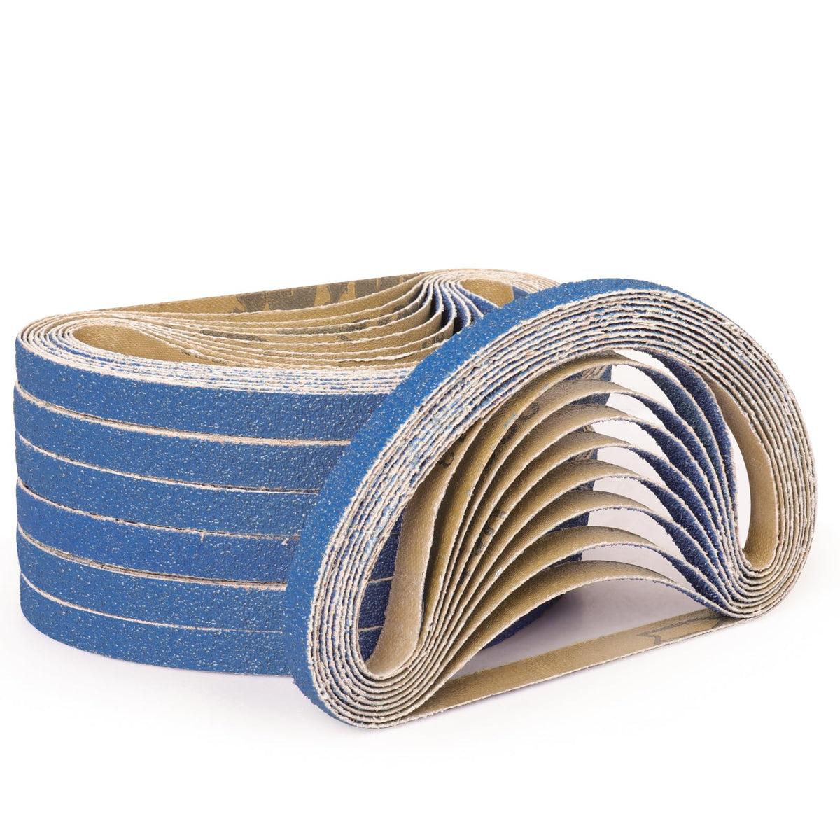 40-Piece Premium 1/2 x 18 Inch Zirconia Sanding Belts 40-400 Grit