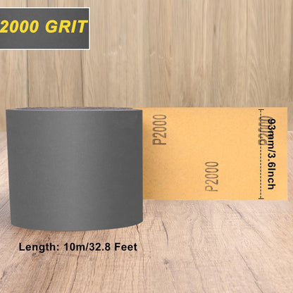 Sandpaper Roll 400 Grit, Wet Dry Sand Paper 3-2/3" Wide 11 Yard