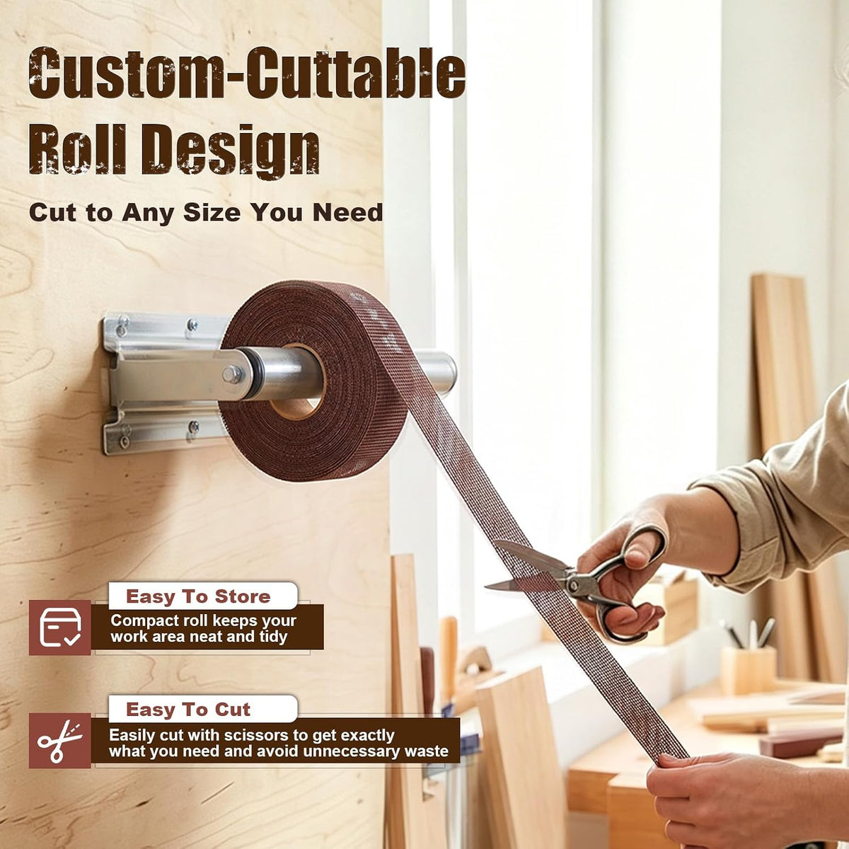 180 Grit Emery Cloth Roll for Copper Pipe Sanding 1-1/2 Inch