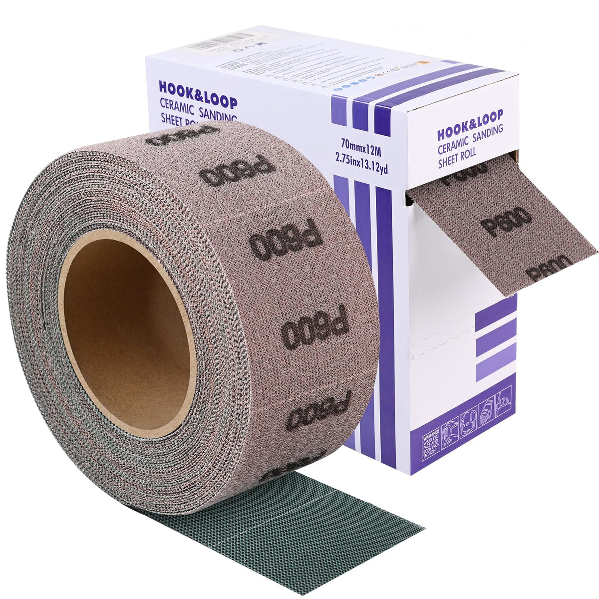 2-3/4" 120 Grit Ceramic Mesh Sandpaper Roll for Sanding Block
