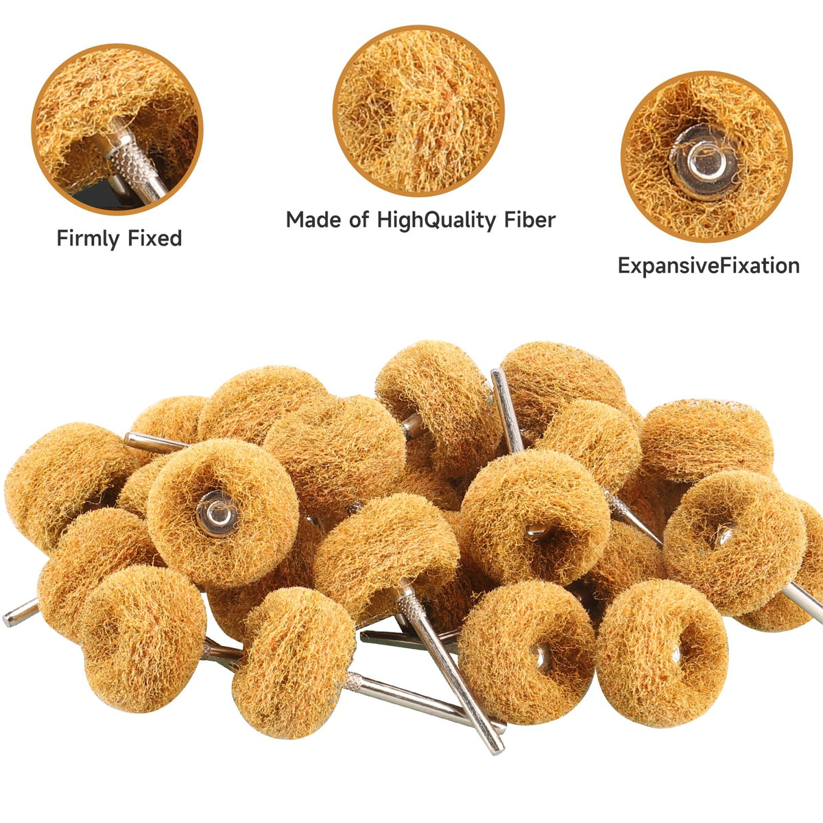 100 PCS Abrasive Buffing Wheel, 1 Inch Polishing Kit 80-600 Grit