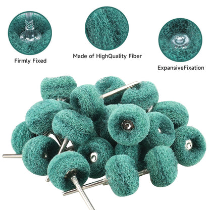 100 PCS Abrasive Buffing Wheel, 1 Inch Polishing Kit 80-600 Grit