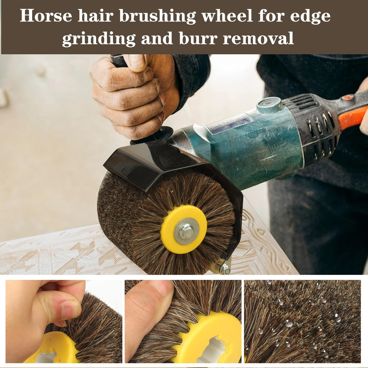Shinboc 4.7 x 4 Inch Surface Conditioning Tool, 60 Grit Nylon Drawing Wheel