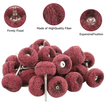 100 PCS Abrasive Buffing Wheel, 1 Inch Polishing Kit 80-600 Grit
