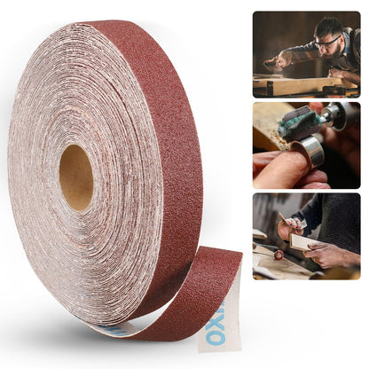 Emery Cloth Roll, 1 Inch x 20 Feet Heavy Duty Sandpaper, 6 Rolls