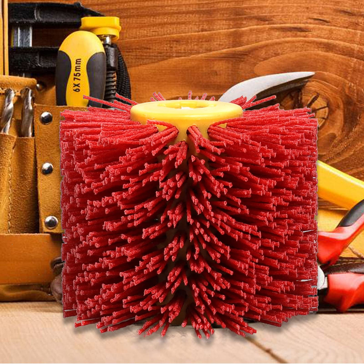 Shinboc 4.7 x 4 Inch Surface Conditioning Tool, 60 Grit Nylon Drawing Wheel
