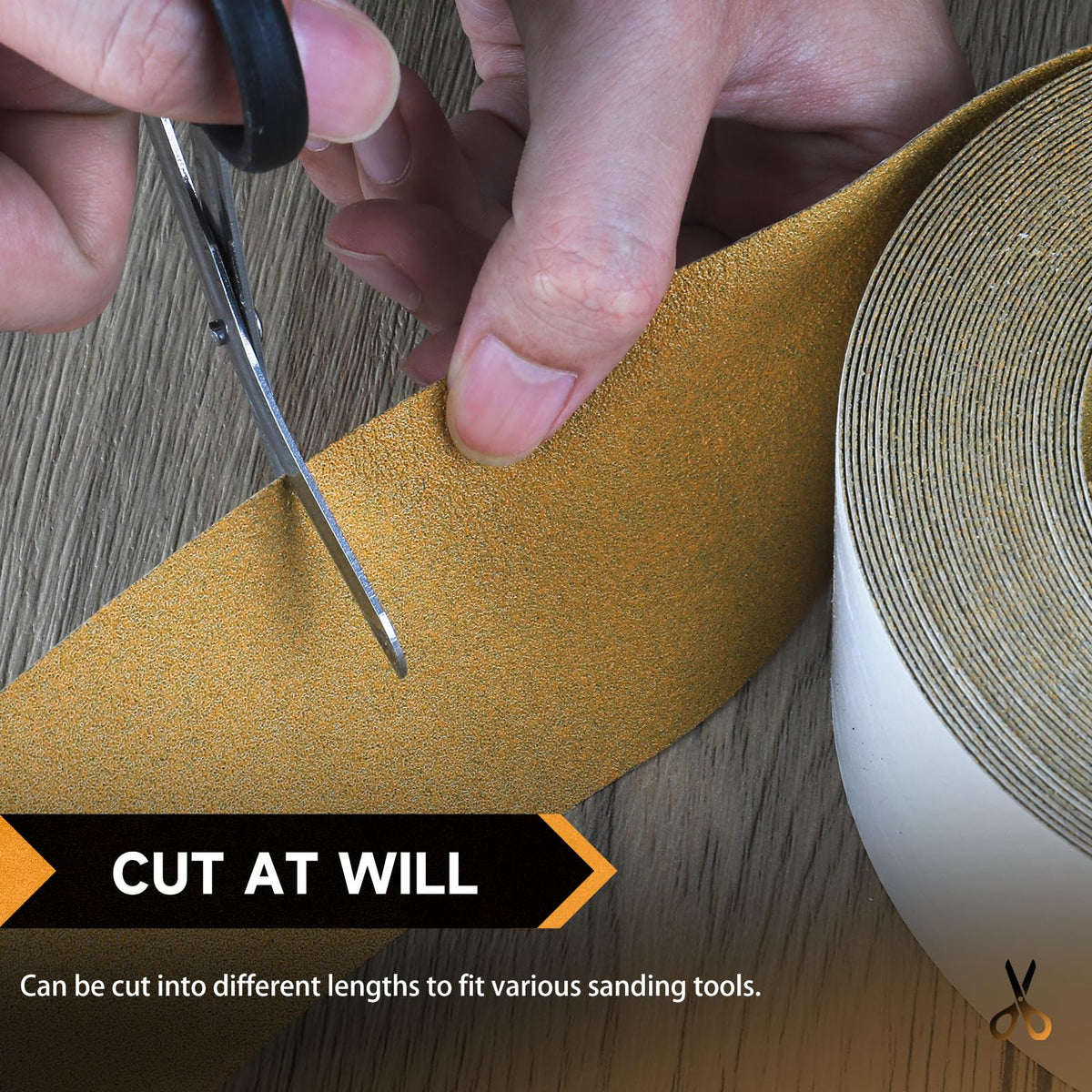 Shinboc Sandpaper Roll 220 Grit, Hook ＆ Loop Sand Paper 2-3/4 Inch x 13 Yd