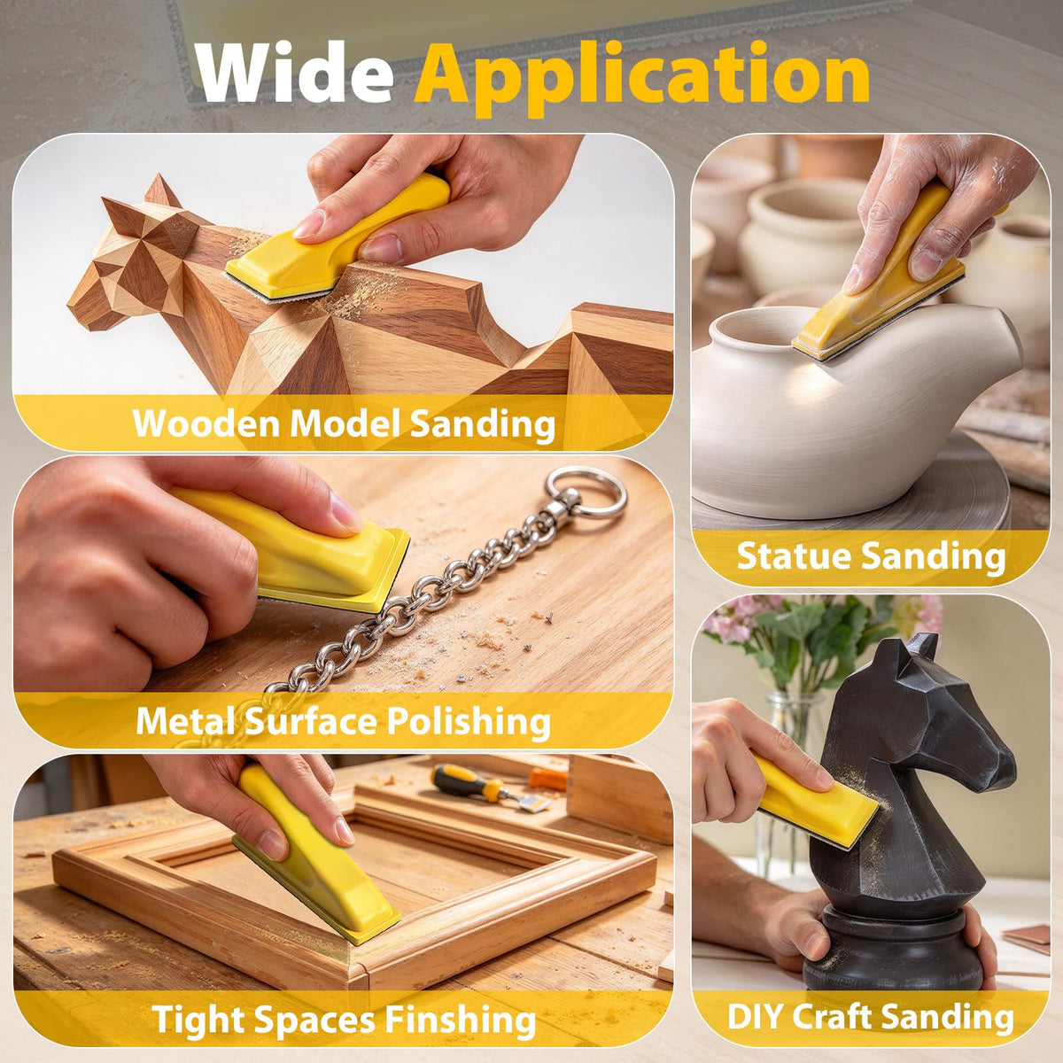 120Pcs 120–7000 Grit Micro Sander Kit for Corners and Small Spaces
