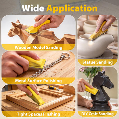 120Pcs 120–7000 Grit Micro Sander Kit for Corners and Small Spaces