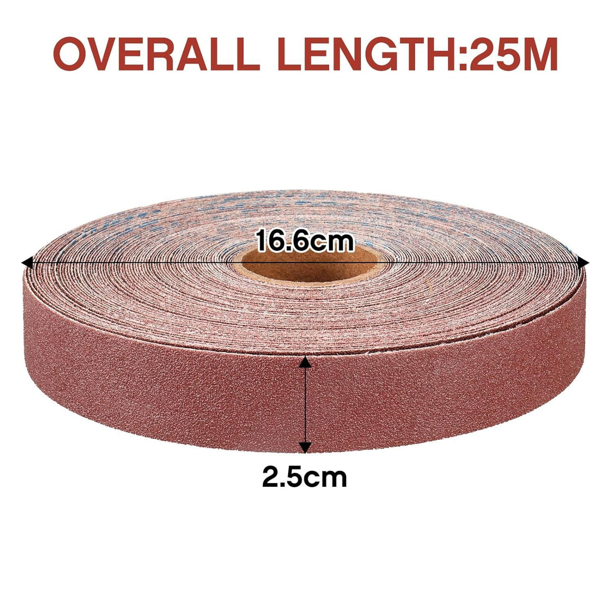 Emery Cloth Roll, 1 Inch x 20 Feet Heavy Duty Sandpaper, 6 Rolls