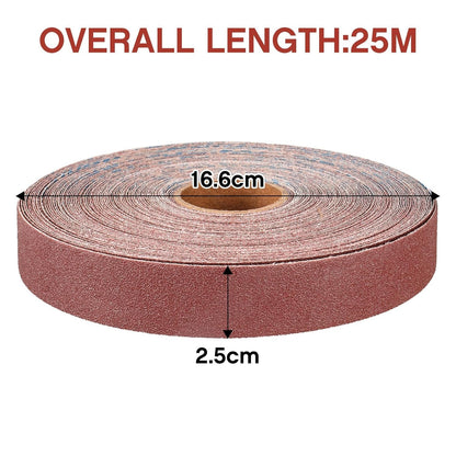 Emery Cloth Roll, 1 Inch x 20 Feet Heavy Duty Sandpaper, 6 Rolls