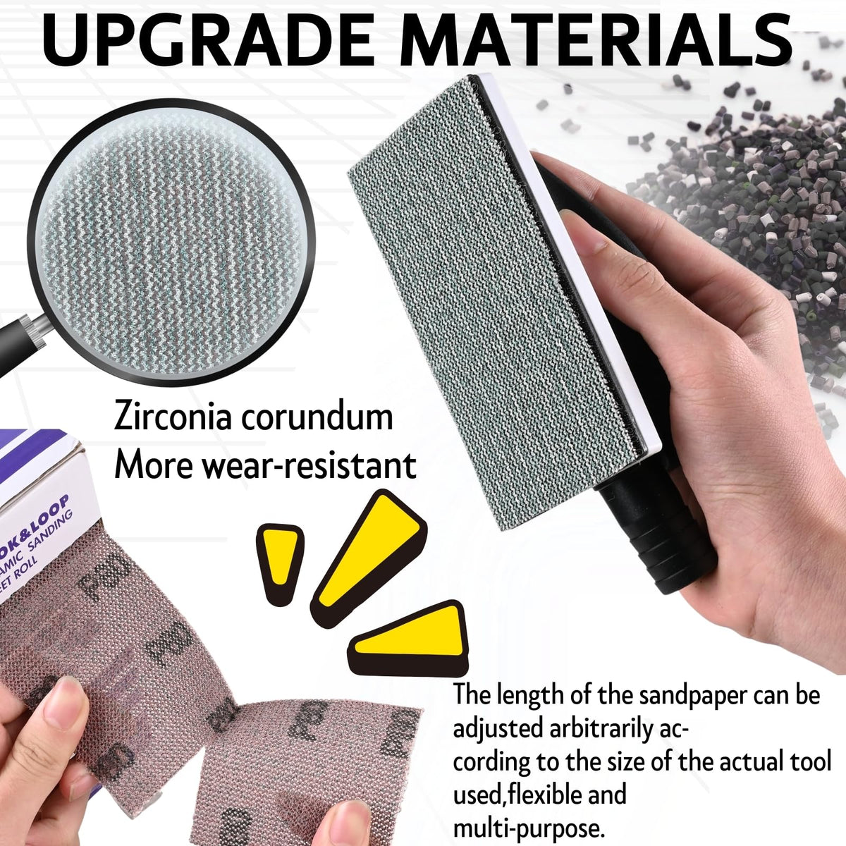 2-3/4" 120 Grit Ceramic Mesh Sandpaper Roll for Sanding Block