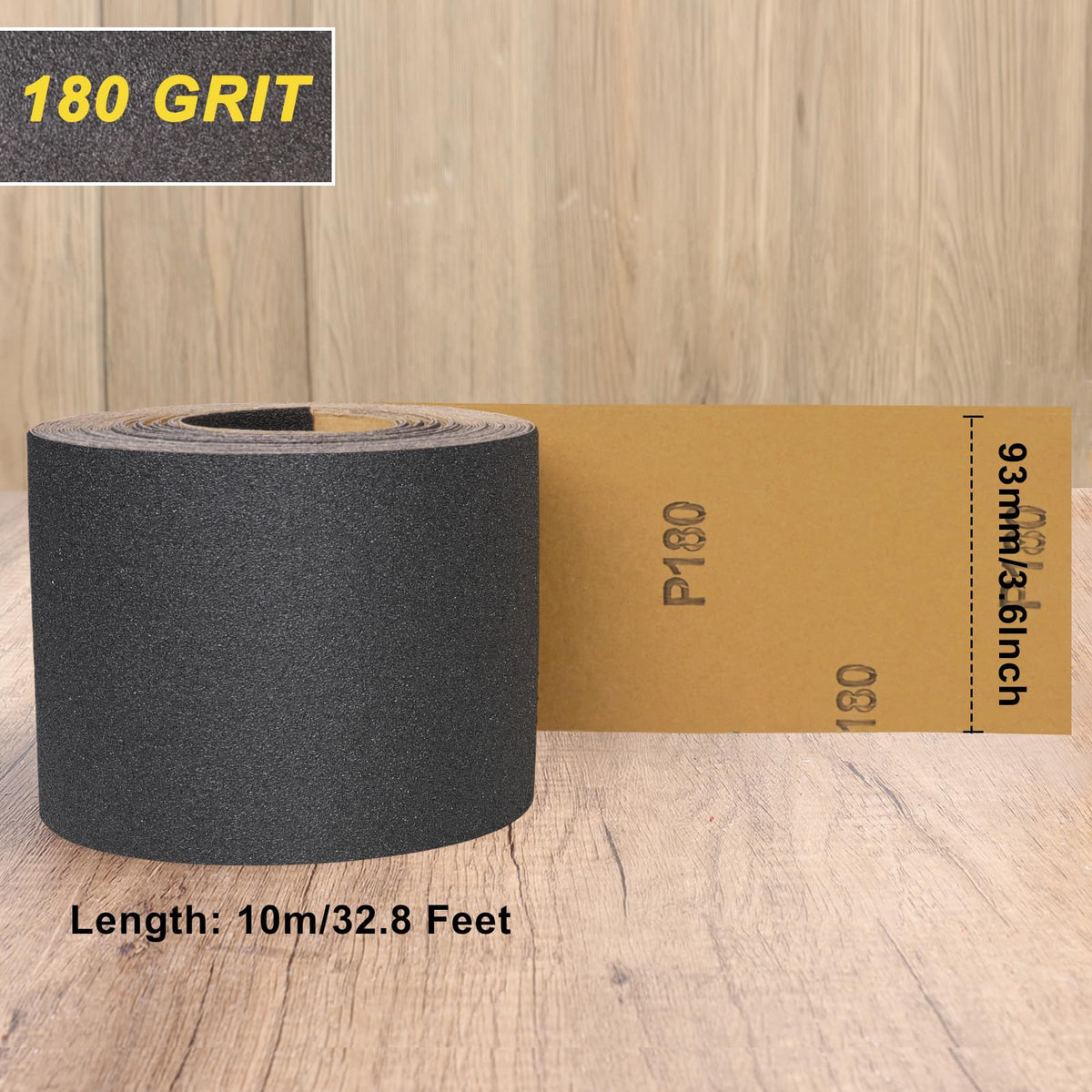 Sandpaper Roll 400 Grit, Wet Dry Sand Paper 3-2/3" Wide 11 Yard