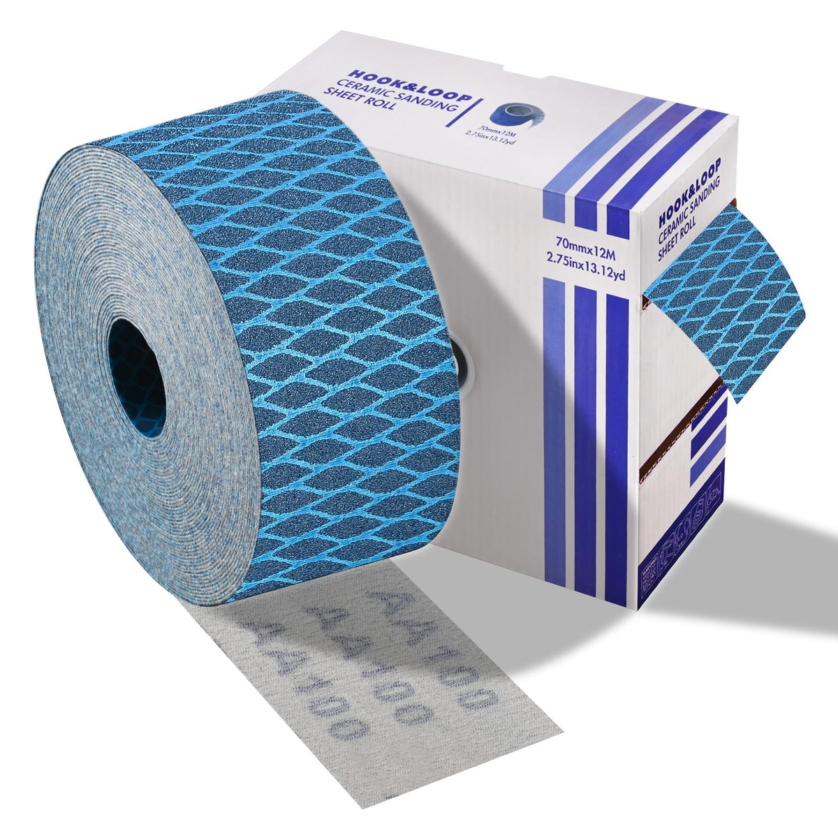 5 Pack Hook and Loop Longboard Sandpaper Rolls, 2-3/4" x 5 Yards
