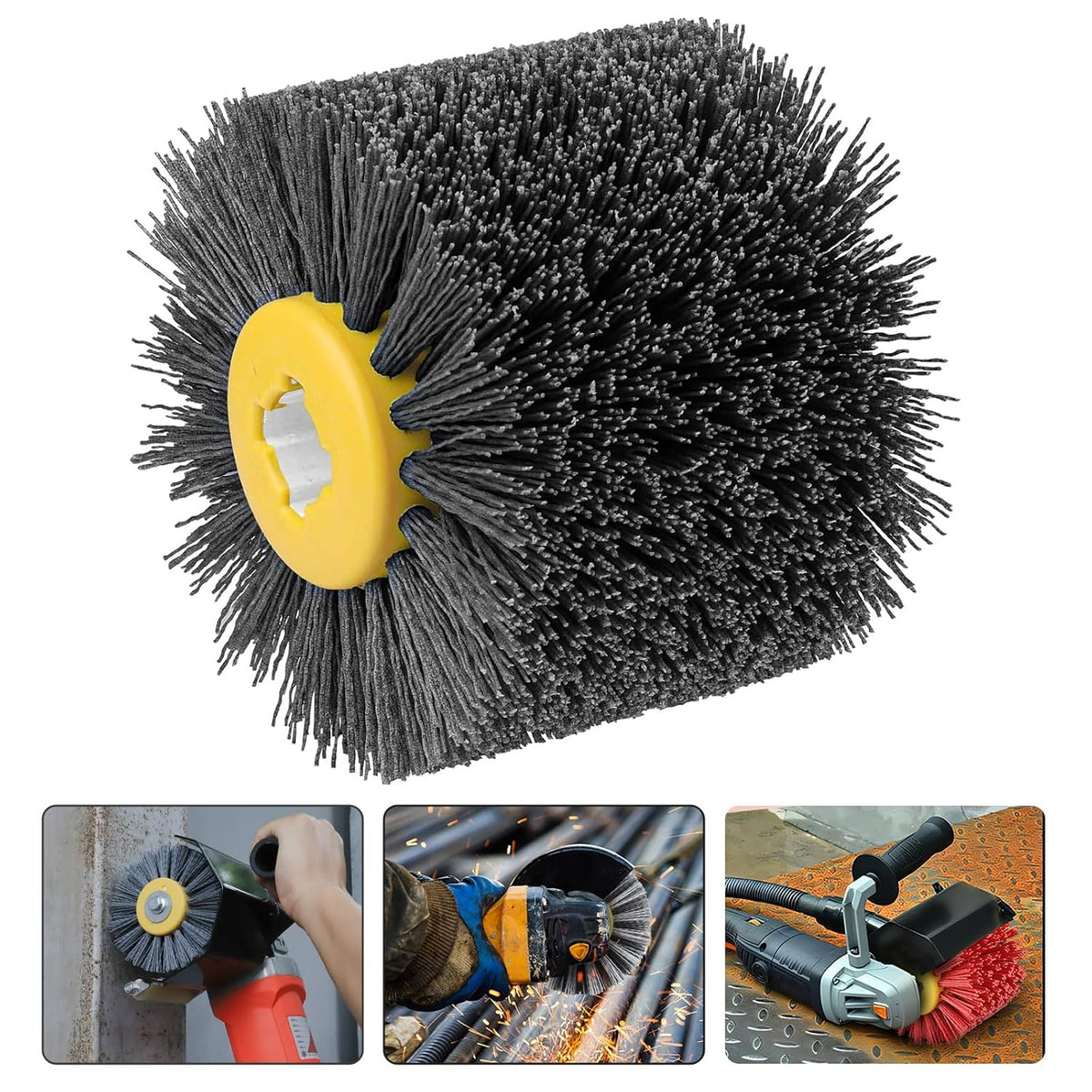 Shinboc 4.7 x 4 Inch Surface Conditioning Tool, 60 Grit Nylon Drawing Wheel