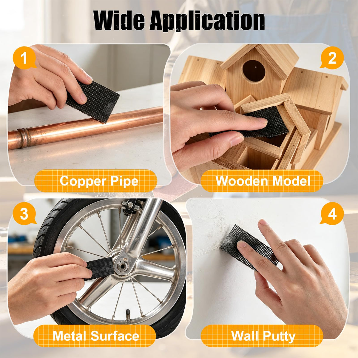 180 Grit Emery Cloth Roll for Copper Pipe Sanding 1-1/2 Inch
