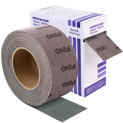 2-3/4" 120 Grit Ceramic Mesh Sandpaper Roll for Sanding Block