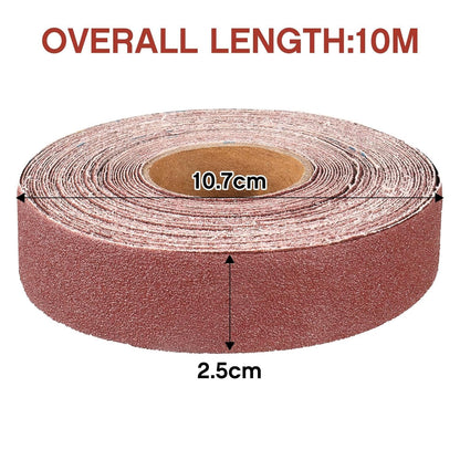 Emery Cloth Roll, 1 Inch x 20 Feet Heavy Duty Sandpaper, 6 Rolls