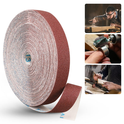 Emery Cloth Roll, 1 Inch x 20 Feet Heavy Duty Sandpaper, 6 Rolls