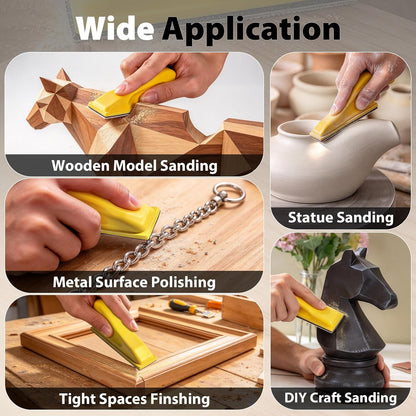 120Pcs 120–7000 Grit Micro Sander Kit for Corners and Small Spaces