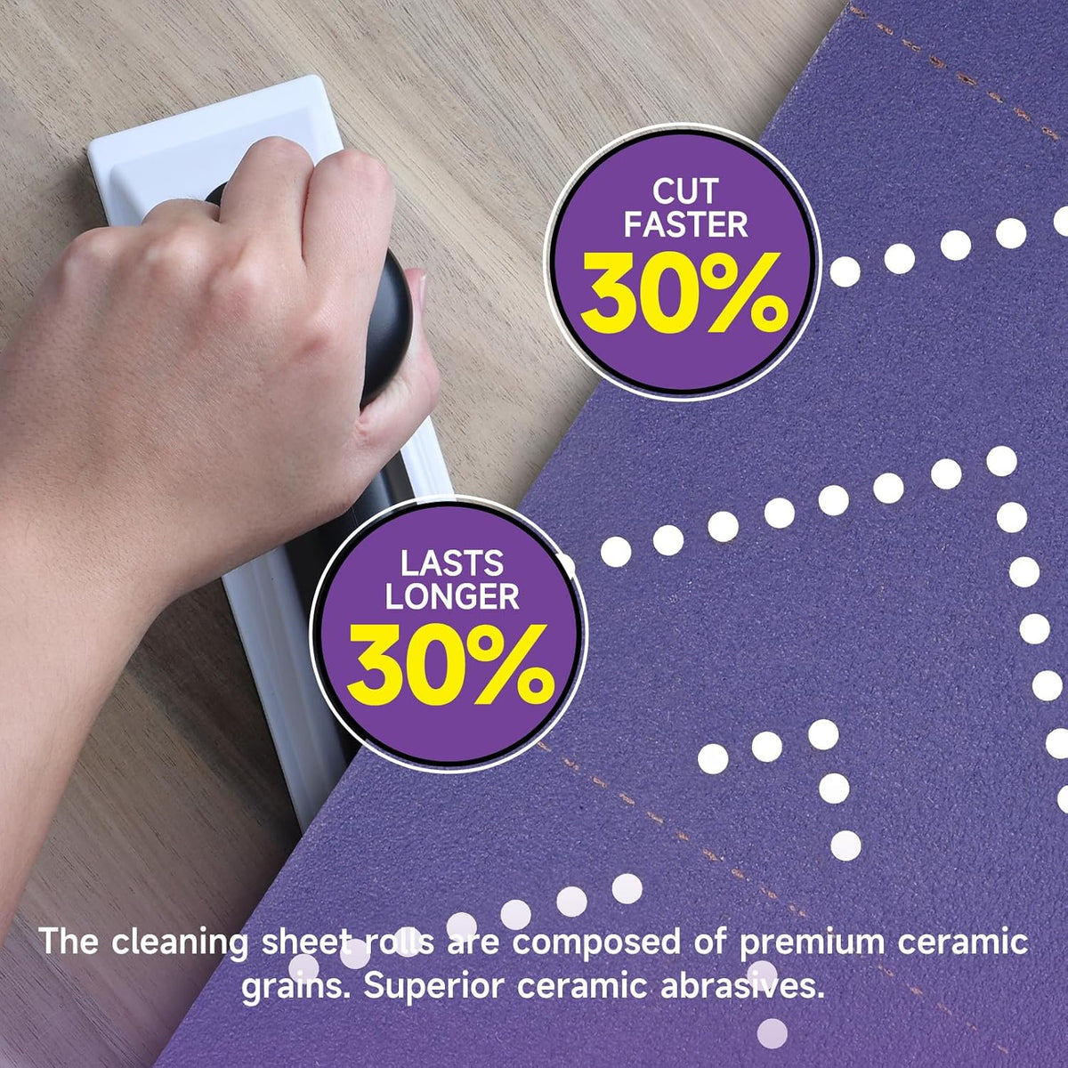 Purple Ceramic Sandpaper Roll 80 Grit 2-3/4" x 13 Yard