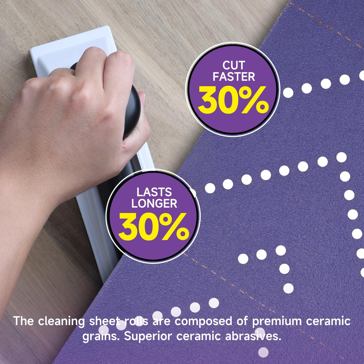 Purple Ceramic Sandpaper Roll 80 Grit 2-3/4" x 13 Yard