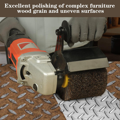 Shinboc 4.7 x 4 Inch Surface Conditioning Tool, 60 Grit Nylon Drawing Wheel