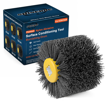 Shinboc 4.7 x 4 Inch Surface Conditioning Tool, 60 Grit Nylon Drawing Wheel