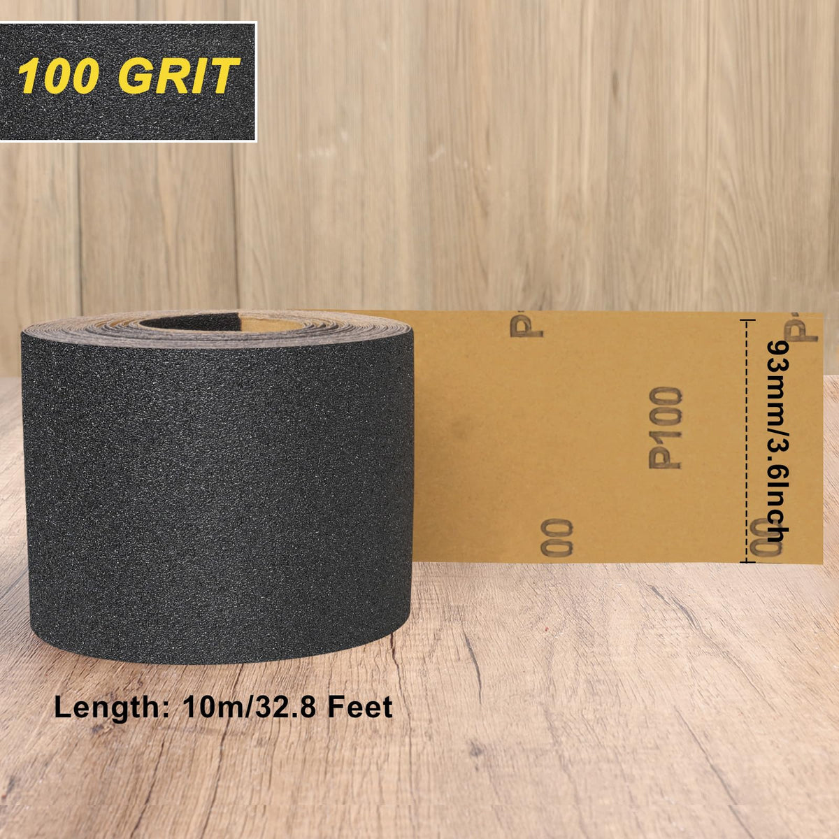 Sandpaper Roll 400 Grit, Wet Dry Sand Paper 3-2/3" Wide 11 Yard