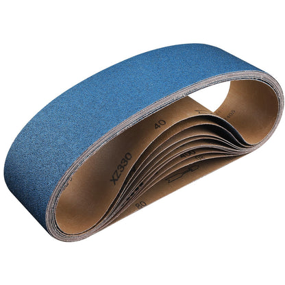40-Piece Premium 1/2 x 18 Inch Zirconia Sanding Belts 40-400 Grit