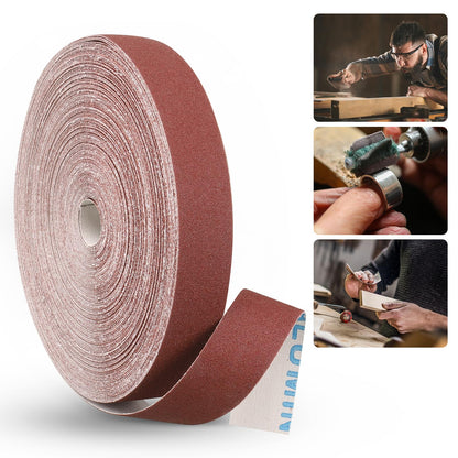 Emery Cloth Roll, 1 Inch x 20 Feet Heavy Duty Sandpaper, 6 Rolls