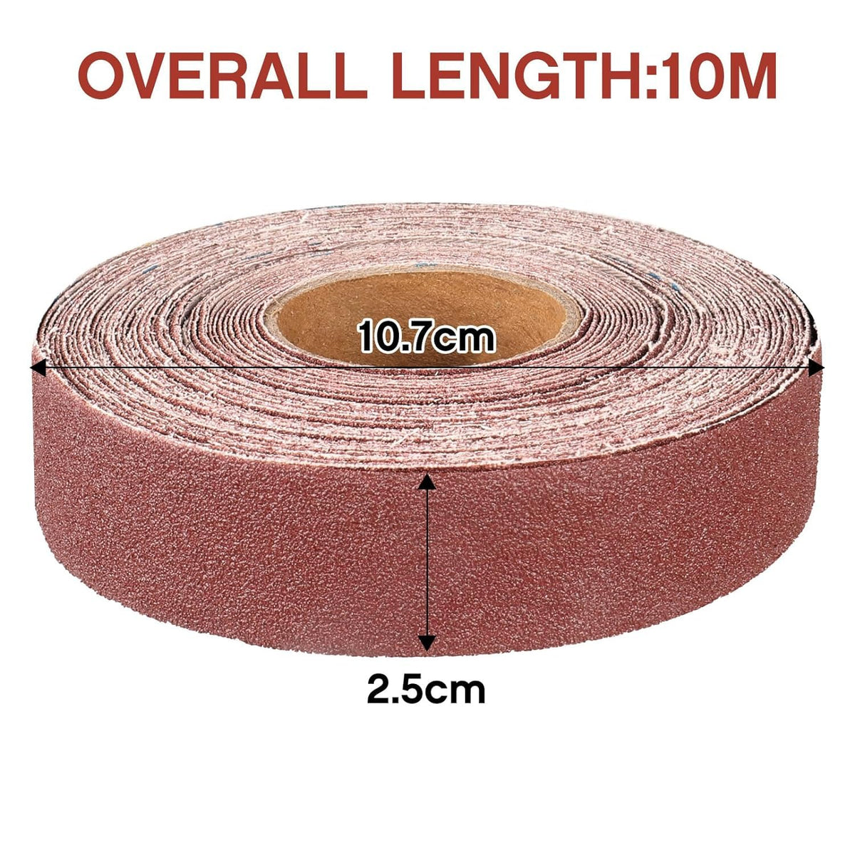Emery Cloth Roll, 1 Inch x 20 Feet Heavy Duty Sandpaper, 6 Rolls