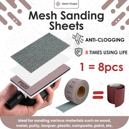 2-3/4" 120 Grit Ceramic Mesh Sandpaper Roll for Sanding Block