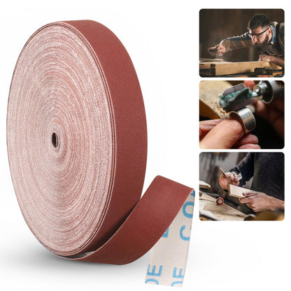 Emery Cloth Roll, 1 Inch x 20 Feet Heavy Duty Sandpaper, 6 Rolls