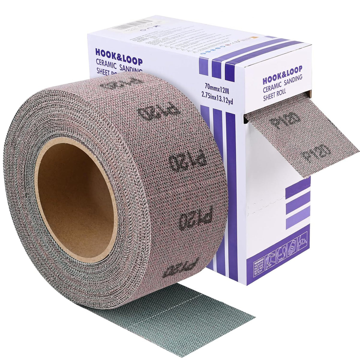 2-3/4" 120 Grit Ceramic Mesh Sandpaper Roll for Sanding Block
