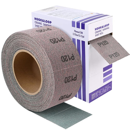 2-3/4" 120 Grit Ceramic Mesh Sandpaper Roll for Sanding Block