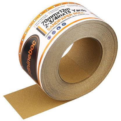 Shinboc Sandpaper Roll 220 Grit, Hook ＆ Loop Sand Paper 2-3/4 Inch x 13 Yd
