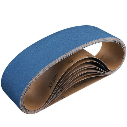 40-Piece Premium 1/2 x 18 Inch Zirconia Sanding Belts 40-400 Grit
