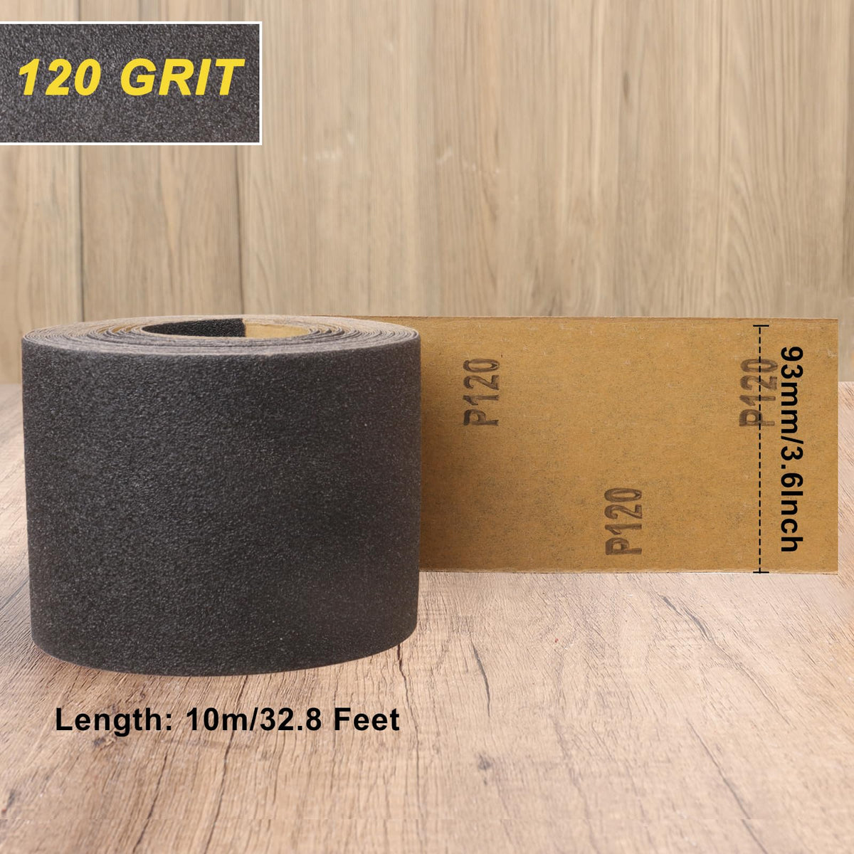 Sandpaper Roll 400 Grit, Wet Dry Sand Paper 3-2/3" Wide 11 Yard