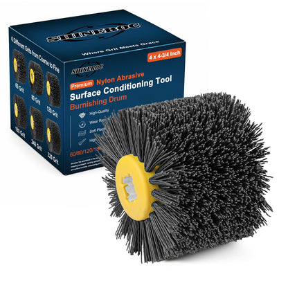 Shinboc 4.7 x 4 Inch Surface Conditioning Tool, 60 Grit Nylon Drawing Wheel