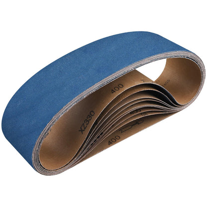 40-Piece Premium 1/2 x 18 Inch Zirconia Sanding Belts 40-400 Grit