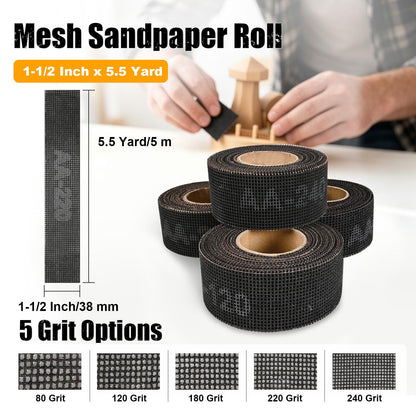 180 Grit Emery Cloth Roll for Copper Pipe Sanding 1-1/2 Inch