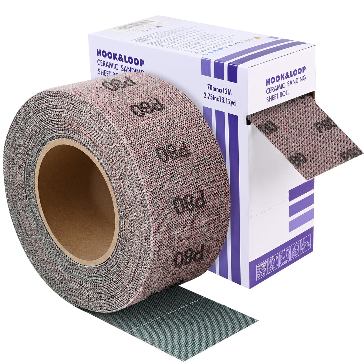 2-3/4" 120 Grit Ceramic Mesh Sandpaper Roll for Sanding Block